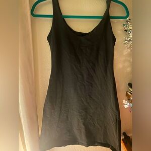 Black Brandy Melville swoop neckline midi dress